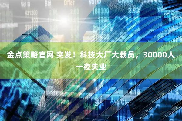 金点策略官网 突发！科技大厂大裁员，30000人一夜失业